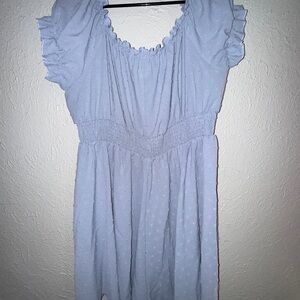 Light Blue Ruffled Dress